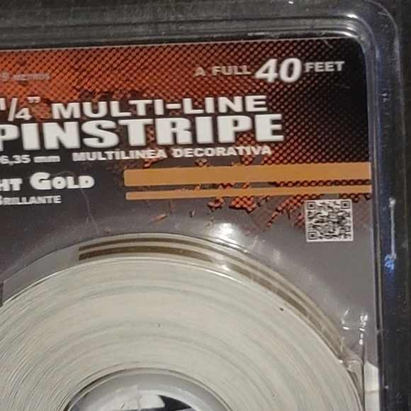 GOLD Pin STRIPE bright gold 1/4" multi line, full 40 feet - Picture 7 of 7